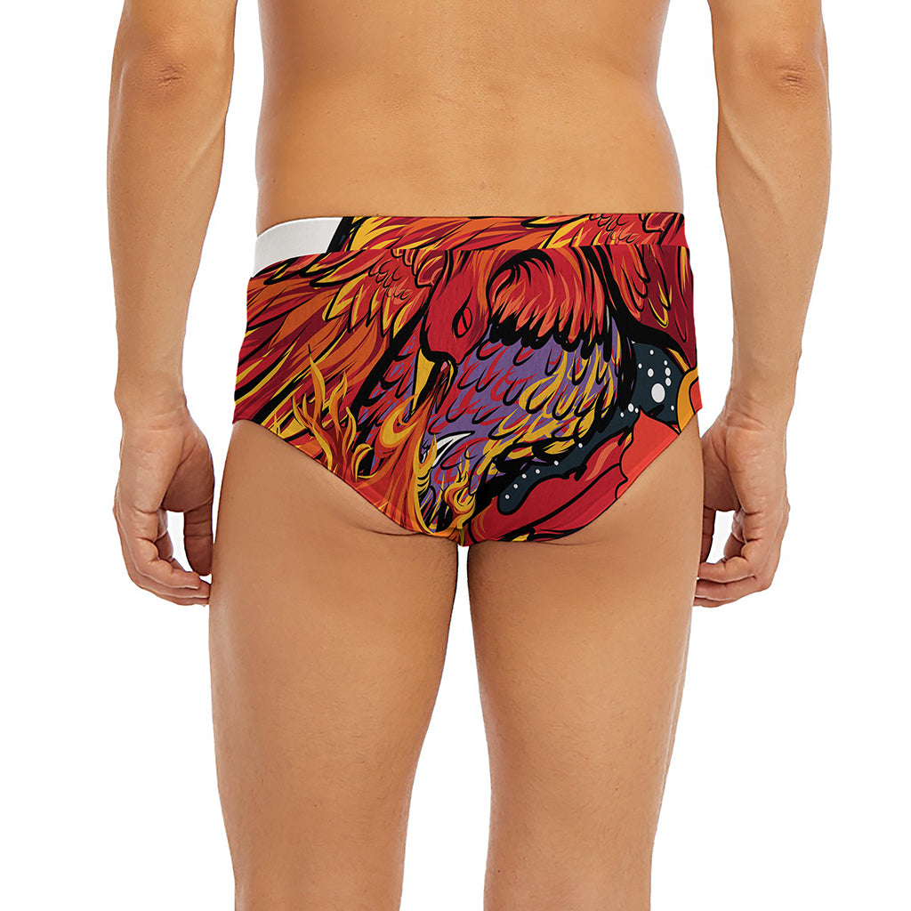 Japanese Phoenix Print Men's Briefs