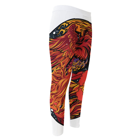 Japanese Phoenix Print Men's Compression Pants