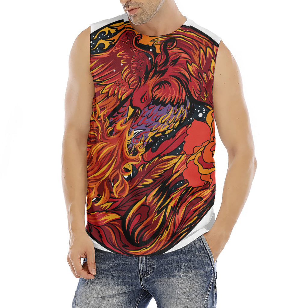 Japanese Phoenix Print Men's Fitness Tank Top