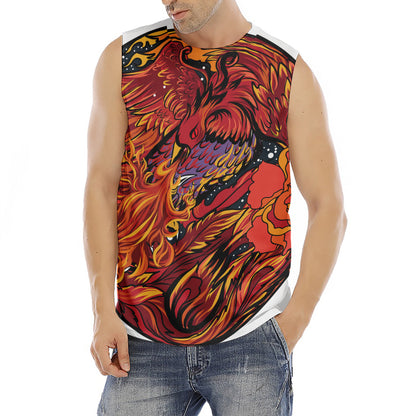 Japanese Phoenix Print Men's Fitness Tank Top