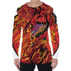 Japanese Phoenix Print Men's Long Sleeve T-Shirt