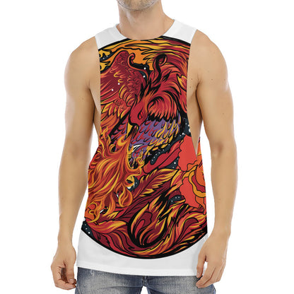 Japanese Phoenix Print Men's Muscle Tank Top