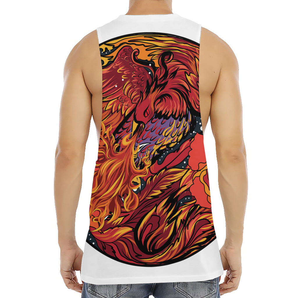 Japanese Phoenix Print Men's Muscle Tank Top