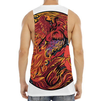 Japanese Phoenix Print Men's Muscle Tank Top