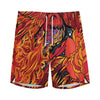 Japanese Phoenix Print Men's Sports Shorts