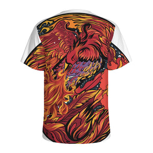Japanese Phoenix Print Men's Sports T-Shirt
