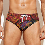 Japanese Phoenix Print Men's Swim Briefs