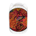 Japanese Phoenix Print Mesh Laundry Hamper