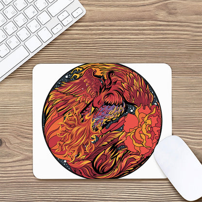 Japanese Phoenix Print Mouse Pad