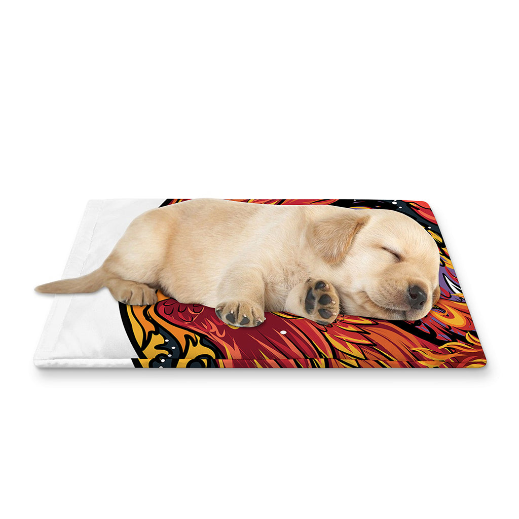 Japanese Phoenix Print Pet Cooling Mat Cover