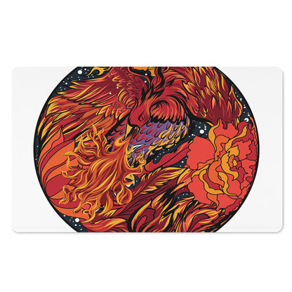 Japanese Phoenix Print Polyester Doormat