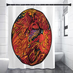 Japanese Phoenix Print Premium Shower Curtain