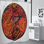 Japanese Phoenix Print Premium Shower Curtain