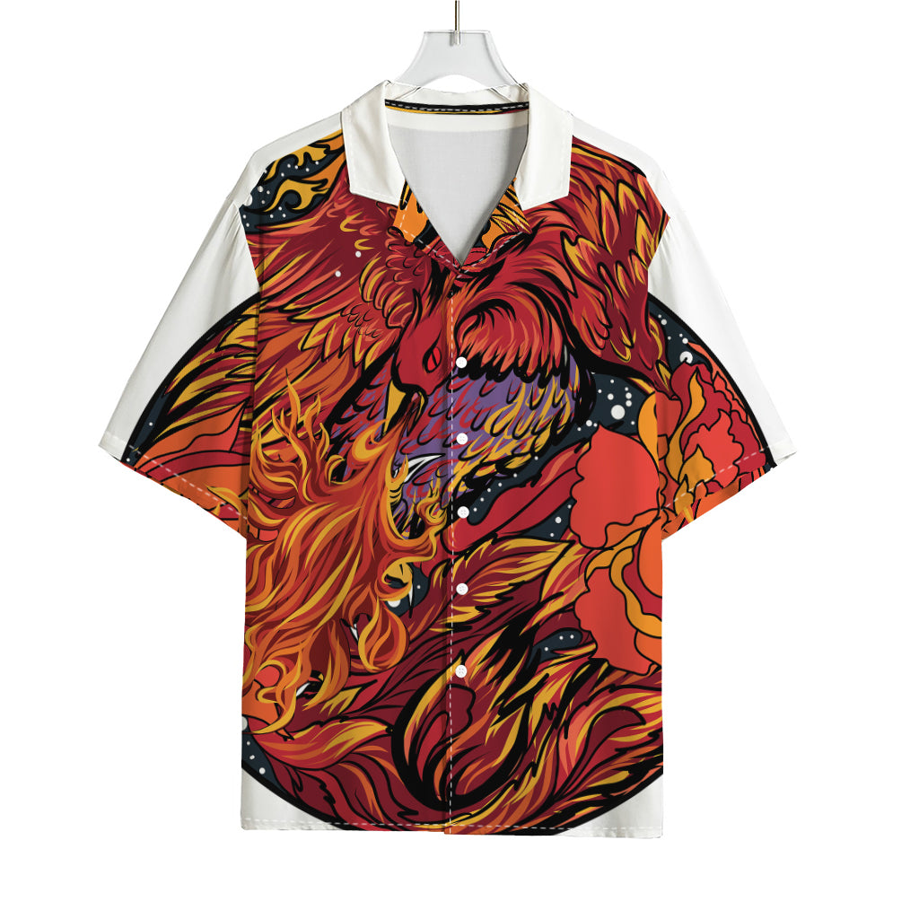 Japanese Phoenix Print Rayon Hawaiian Shirt