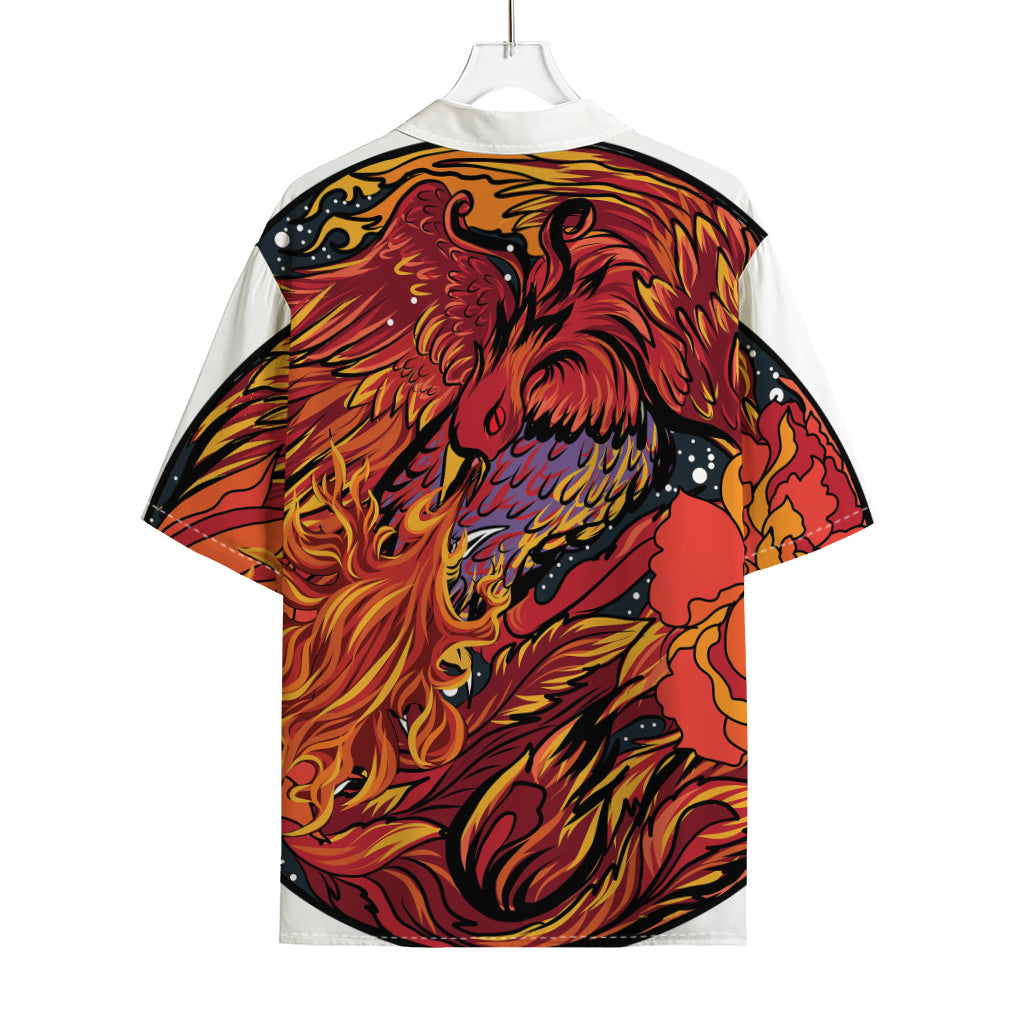 Japanese Phoenix Print Rayon Hawaiian Shirt