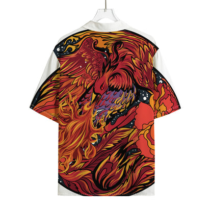 Japanese Phoenix Print Rayon Hawaiian Shirt