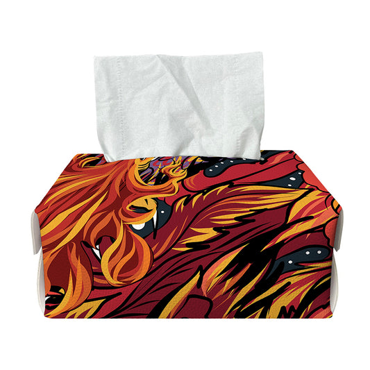 Japanese Phoenix Print Rectangle Tissue Box Cover
