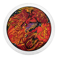 Japanese Phoenix Print Round Blanket