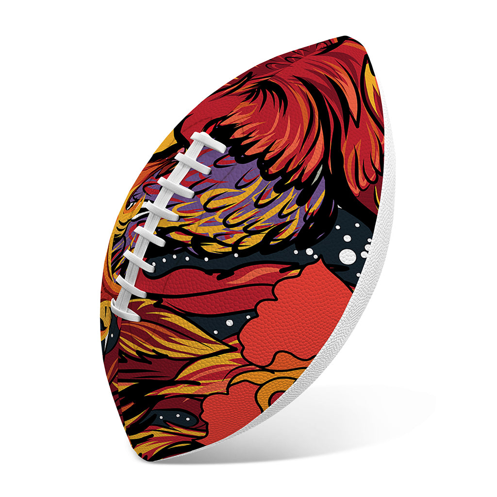 Japanese Phoenix Print Rugby Ball