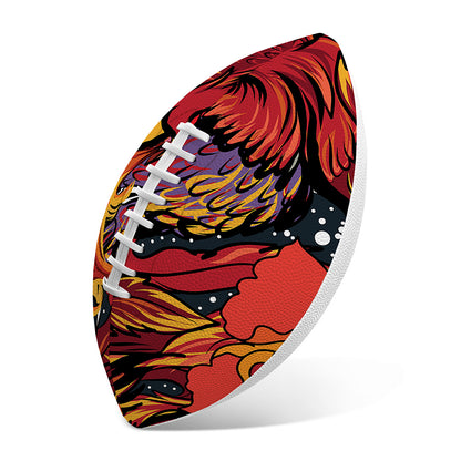 Japanese Phoenix Print Rugby Ball