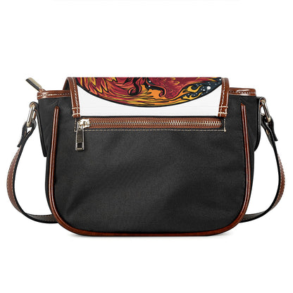 Japanese Phoenix Print Saddle Bag