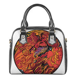 Japanese Phoenix Print Shoulder Handbag