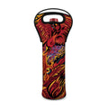 Japanese Phoenix Print Single Neoprene Wine Tote