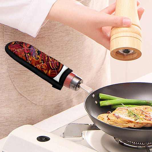 Japanese Phoenix Print Skillet Handle Cover