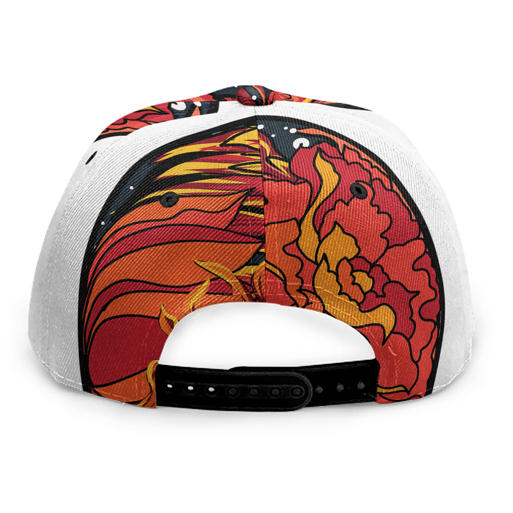 Japanese Phoenix Print Snapback Cap