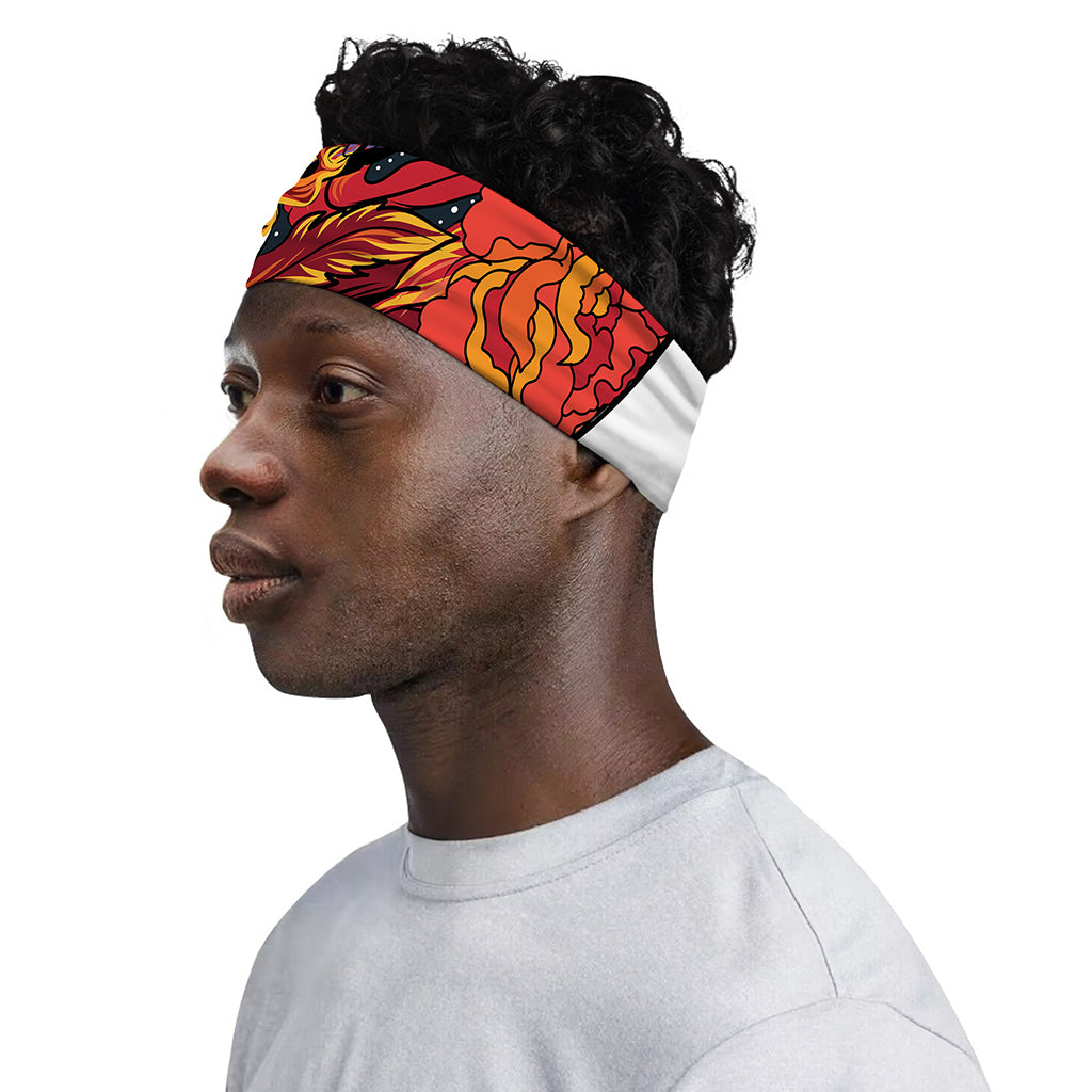 Japanese Phoenix Print Sports Headband