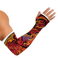 Japanese Phoenix Print Sun Protection Arm Sleeves