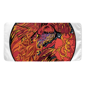 Japanese Phoenix Print Towel