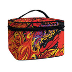 Japanese Phoenix Print Travel Makeup Bag