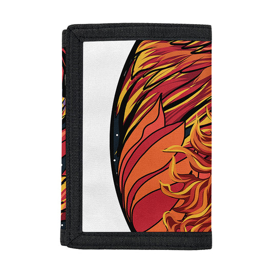 Japanese Phoenix Print Trifold Wallet