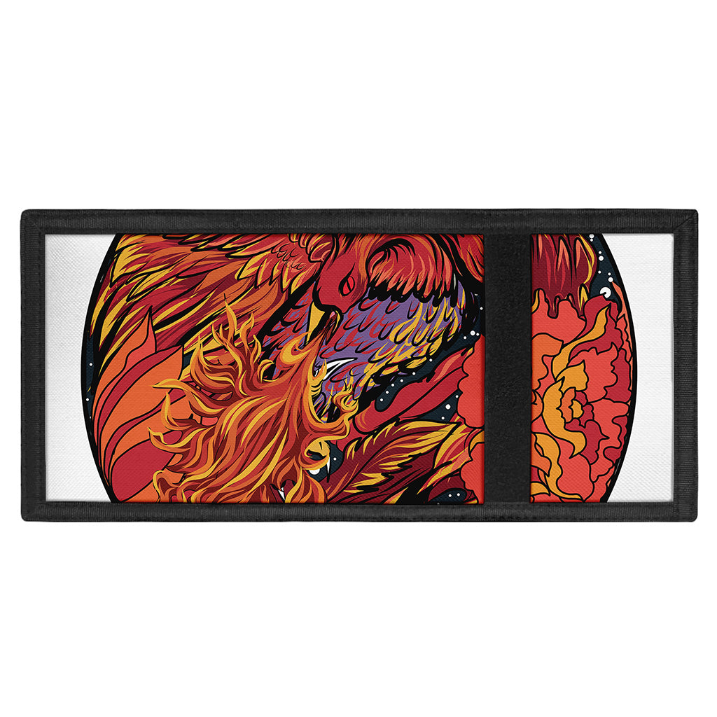 Japanese Phoenix Print Trifold Wallet