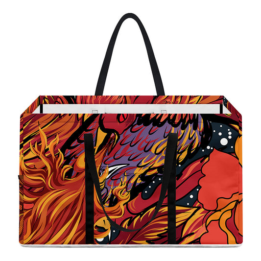 Japanese Phoenix Print Utility Tote Bag