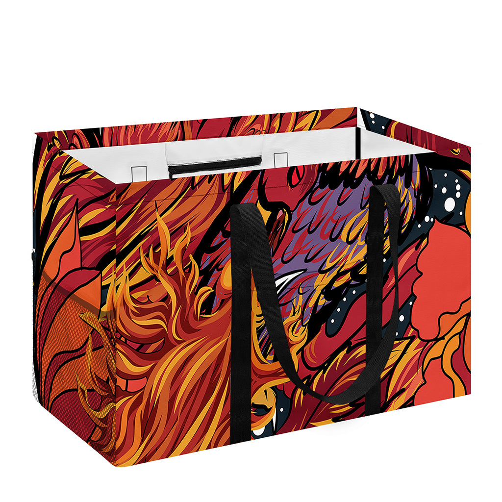Japanese Phoenix Print Utility Tote Bag