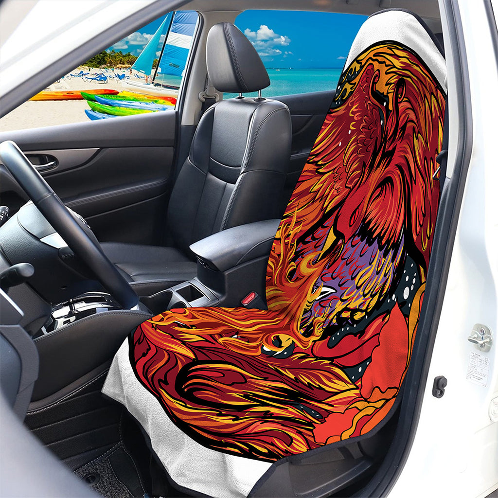 Japanese Phoenix Print Waterproof Car Seat Cover