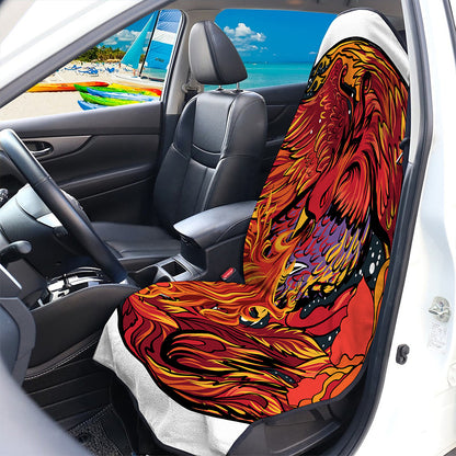 Japanese Phoenix Print Waterproof Car Seat Cover