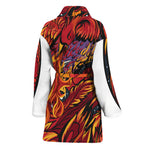 Japanese Phoenix Print Women's Bathrobe