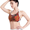 Japanese Phoenix Print Women's Sports Bra