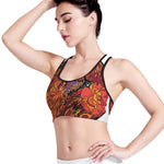 Japanese Phoenix Print Women's Sports Bra