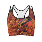 Japanese Phoenix Print Women's Sports Bra