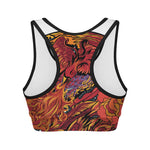 Japanese Phoenix Print Women's Sports Bra