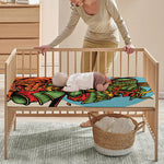 Japanese Samurai And Tiger Print Baby Crib Sheet