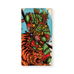 Japanese Samurai And Tiger Print Baby Crib Sheet