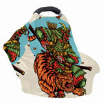 Japanese Samurai And Tiger Print Baby Seat Cover