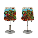Japanese Samurai And Tiger Print Bar Stool Covers
