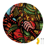 Japanese Samurai And Tiger Print Basketball