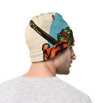 Japanese Samurai And Tiger Print Beanie